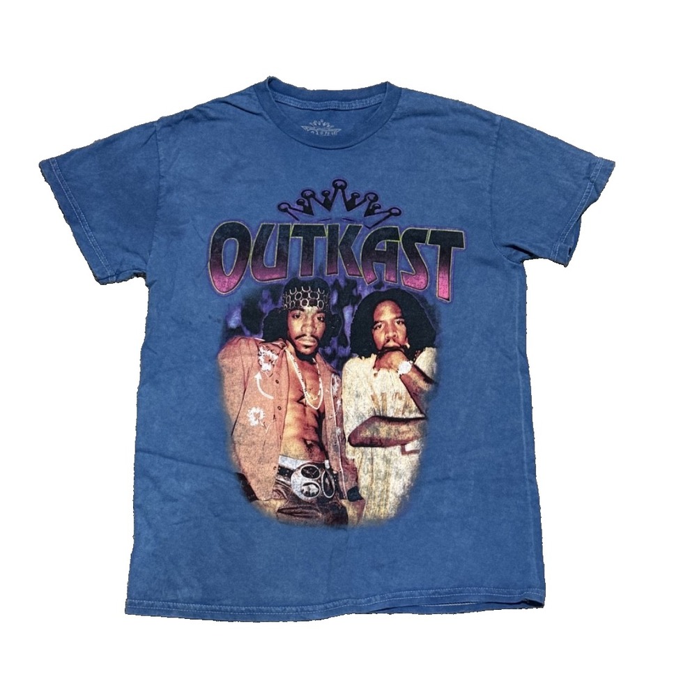 Outcast - Rap Tee - Hip Hop Shirt - Small Blue Music Graphic‎ T-Shirt